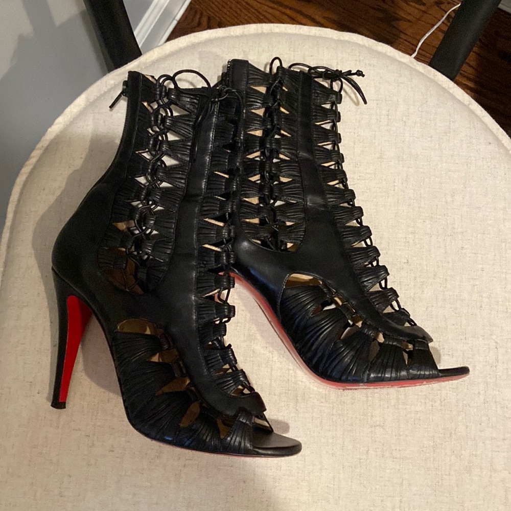 Christian Louboutin lace up heels